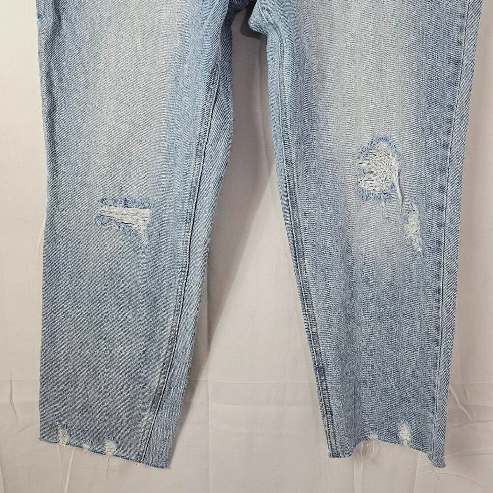 NWT No Boundaries Jeans Juniors 13 Super High Rise Slim Straight Raw Hem Denim - Picture 9 of 11